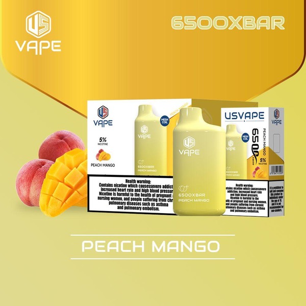 Peach Mango US VAPE 6500 XBAR Disposable