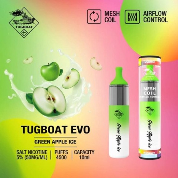 Tugboat EVO Green Apple Ice